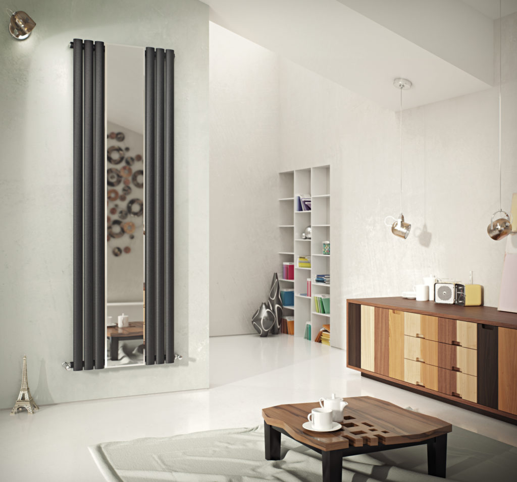 Nova Mirror Duo-Tube in Anthracite Designer Radiator