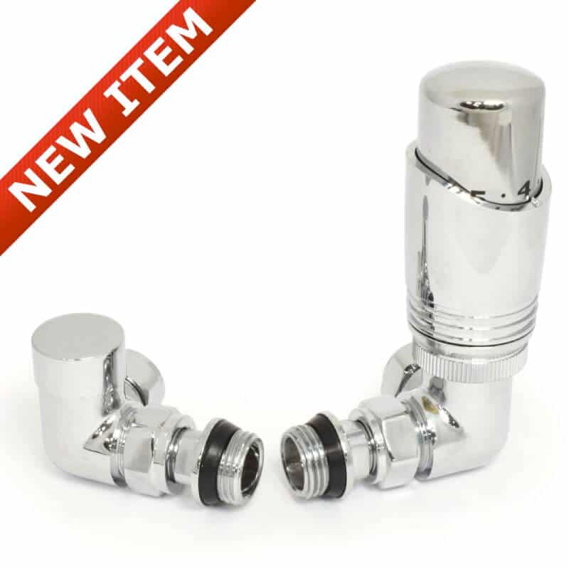 Delta Corner TRV Chrome Thermostatic Radiator Valve Poshrads