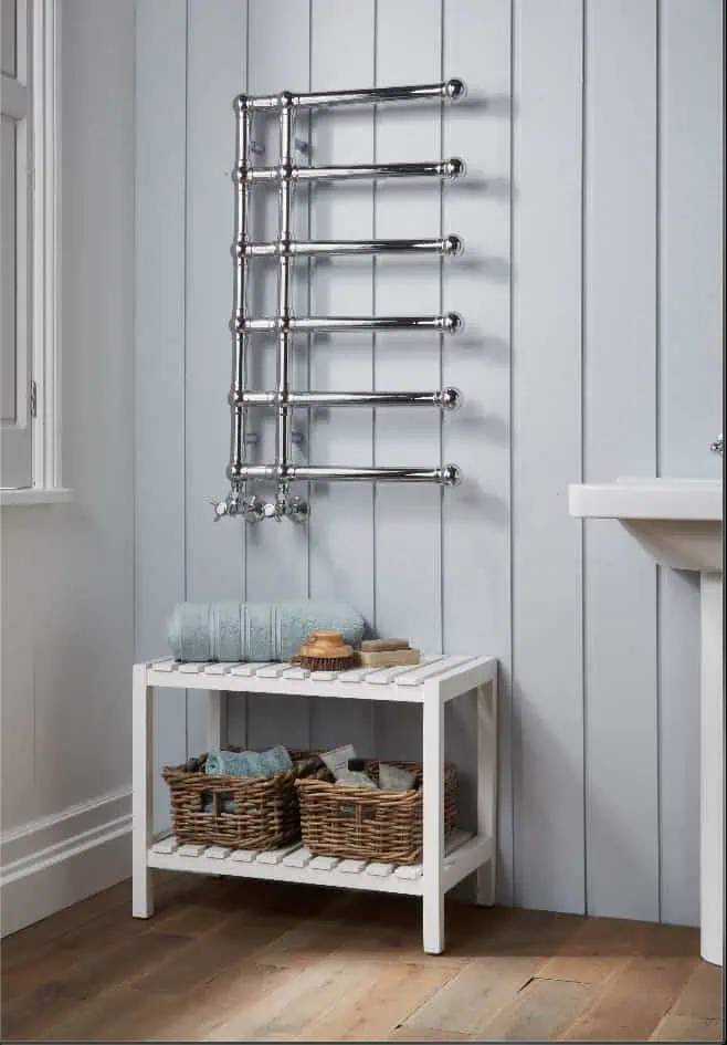heated towel rail chrome