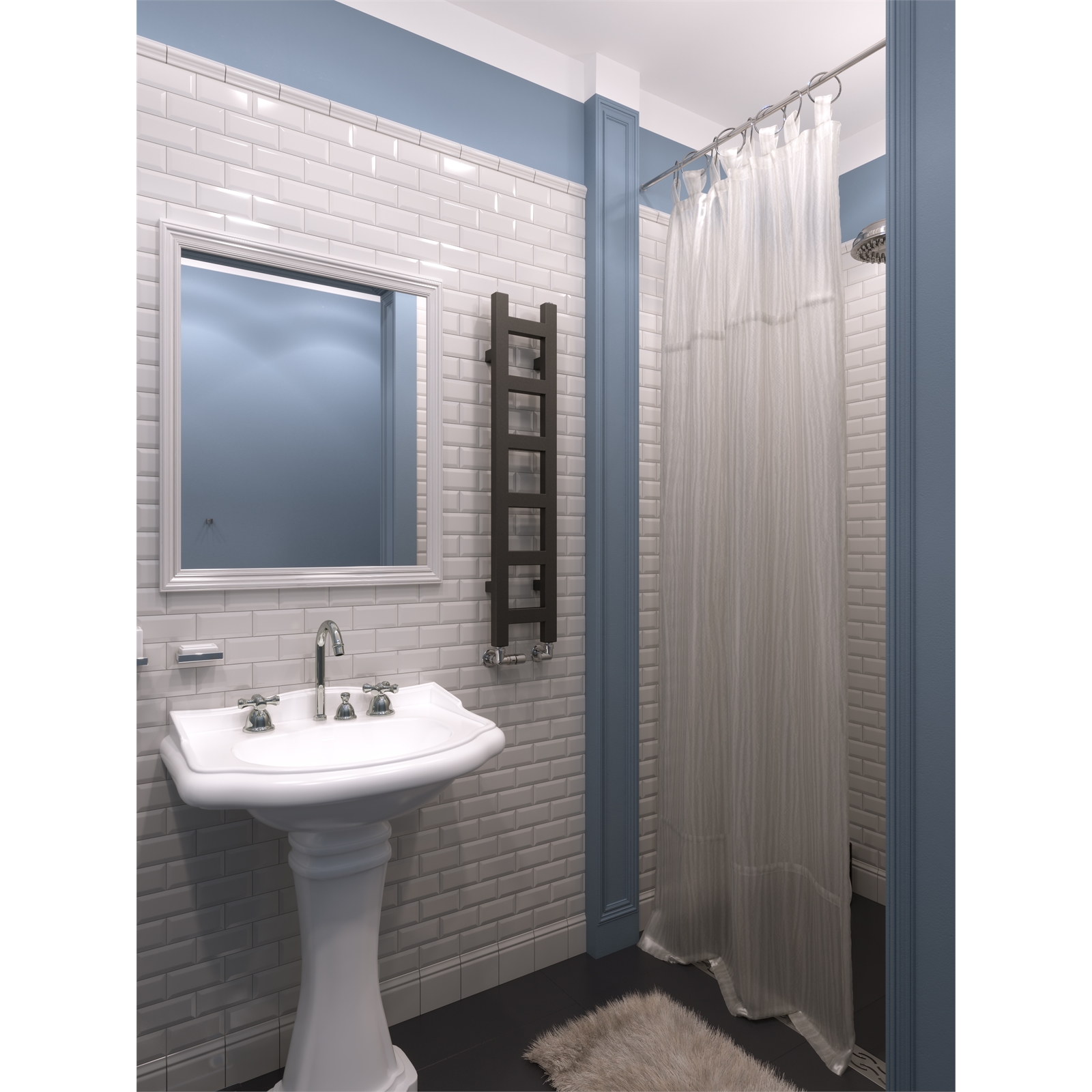 Narrow towel radiator hot sale