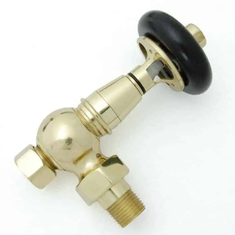 AMB-B-CU01_800-1.jpg High-quality brass valve with black handle, plumbing component for water or gas systems.