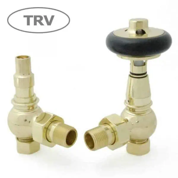 Brass refrigeration valve with black-handled control for HVAC systems.