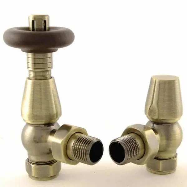 Brass angle valve fittings for plumbing and radiator connections. High-quality, durable, and reliable hardware.