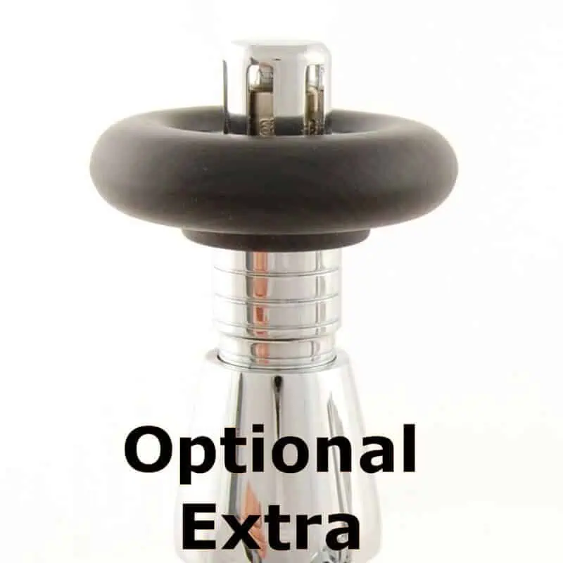 BEN-C-ALT01_800-1.jpg Black and silver wine stopper with optional extra feature for preservation.