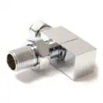High-quality chrome brass push-to-connect valve fitting for plumbing systems.
