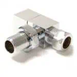 High-quality metal RF connector for secure wireless networking connections.