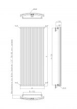 High-quality radiator with detailed technical drawing and measurements for heating solutions.