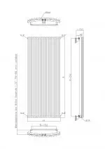 High-quality radiator with detailed technical drawing and measurements for heating solutions.