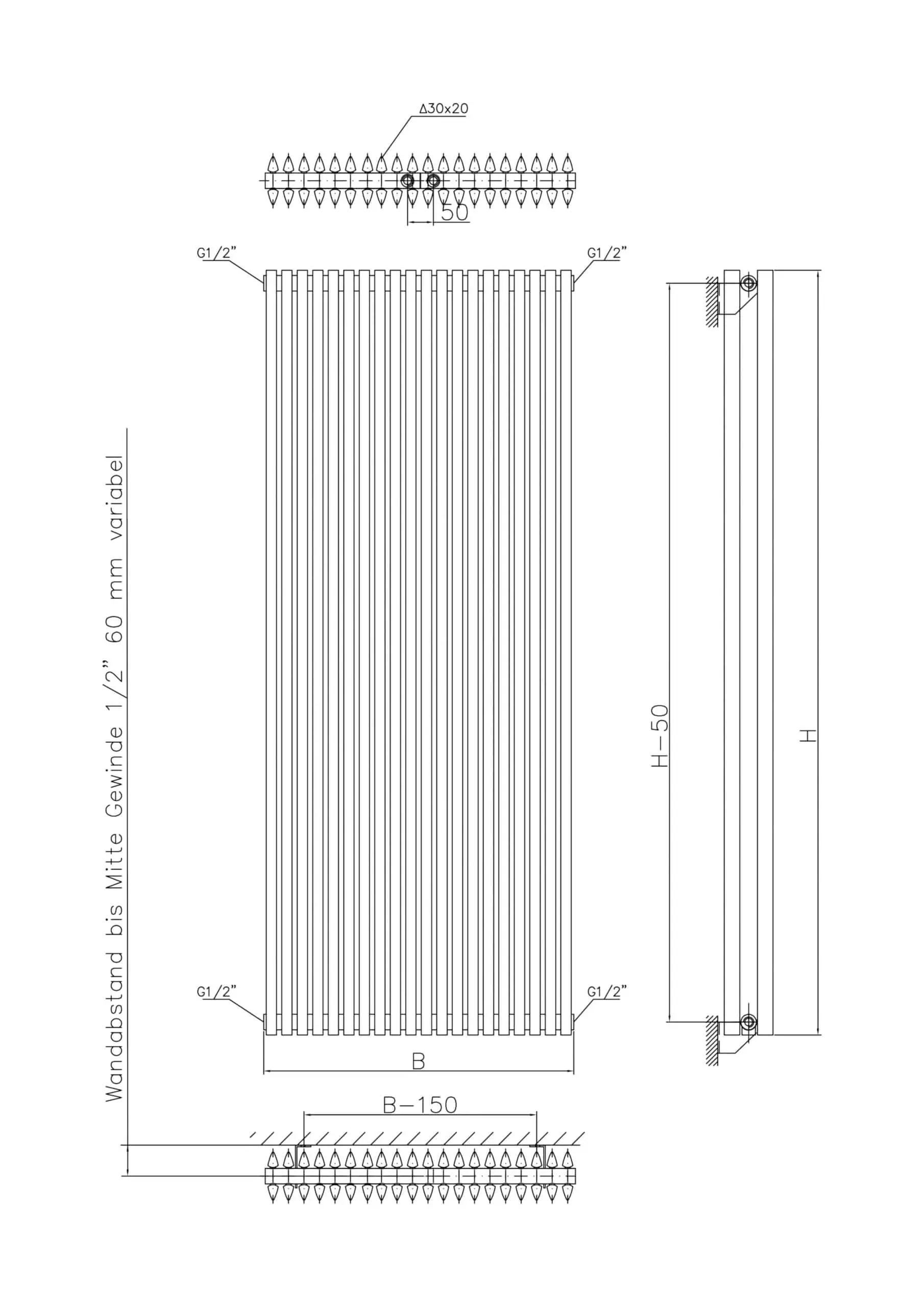 Chorus-Duo-Drawing-1-scaled-2.jpg High-quality radiator with detailed technical blueprint, suitable for heating and plumbing systems.