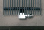 Lock and security bars on a window for enhanced home security and protection.