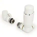 High-quality plastic radiator valve with adjustable control for heating systems.