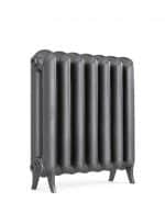 Cast iron radiator for home heating, traditional black design, energy-efficient cast iron heating radiator.