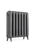 Cast iron radiator for home heating, traditional black design, energy-efficient cast iron heating radiator.