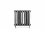 Vintage black cast iron radiator for home heating, durable traditional heating system.
