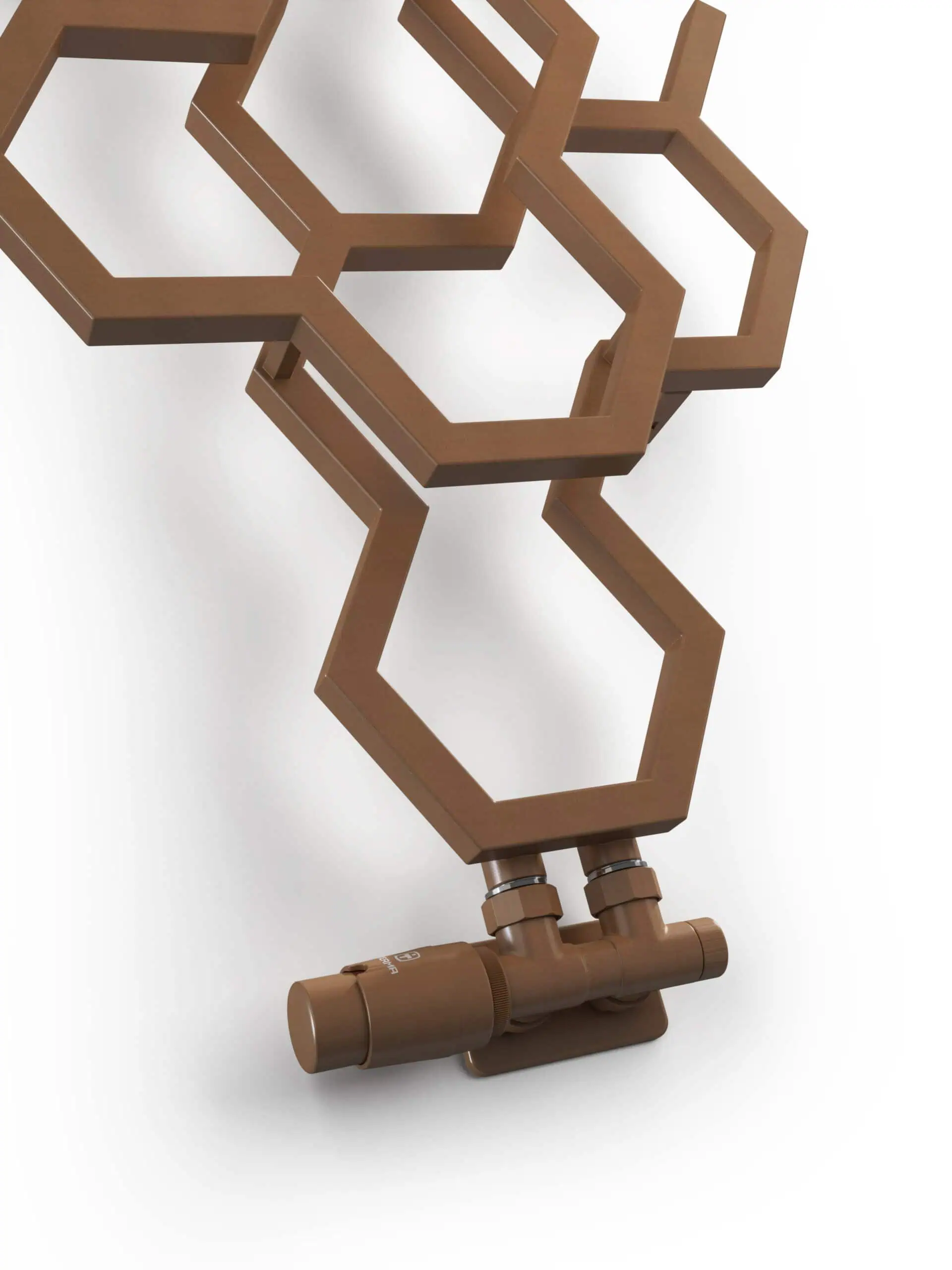 EAN-5903918001037-Twins-Valves-Set-RIGHT-Fitted-1-scaled-2.jpg Hexagon-shaped garden trellis with water sprinkler attachment for outdoor plant support and irrigation.