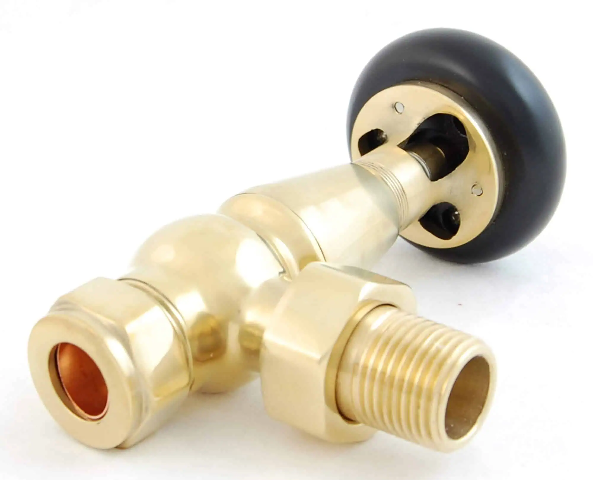 FAR-AG-UB-ALT01-1.jpg High-pressure gas regulator with brass body and black rubber wheel, used for reliable gas control.