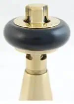 Luxury shaving razor with black and gold finish, premium grooming accessories.