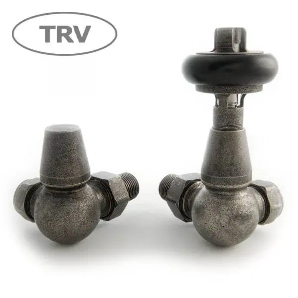 TRV radiator valves for heating system, metal thermostatic radiator valves set for plumbing.