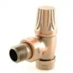 Highly durable copper refrigeration valve with threaded connection for HVAC systems.