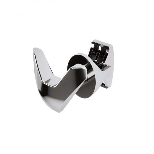 Shower head bracket holder for bathroom, chrome finish, durable and easy to install.