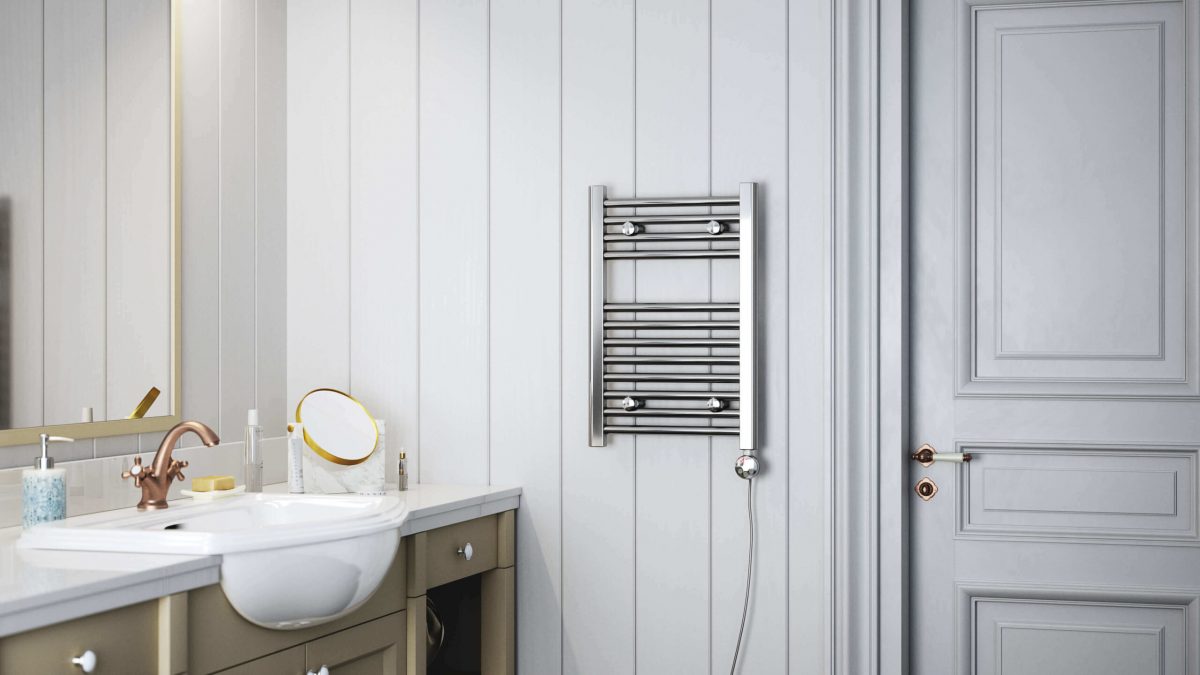 Terma Leo Chrome Electric Designer Towel Rail