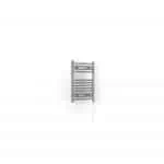 Aluminum electric towel radiator for bathroom heating and drying.
