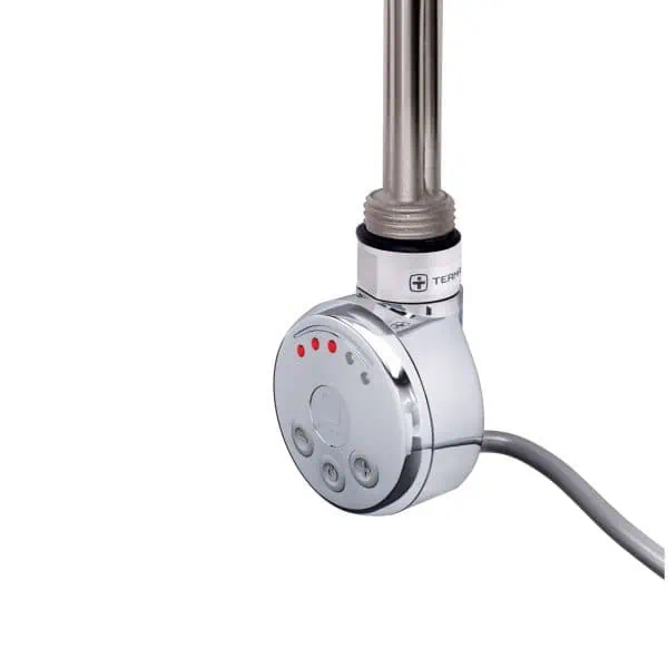 Precision infrared heating lamp with digital control for salons and spas.