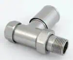 High-quality metallic pneumatic push-to-connect fitting for industrial applications.