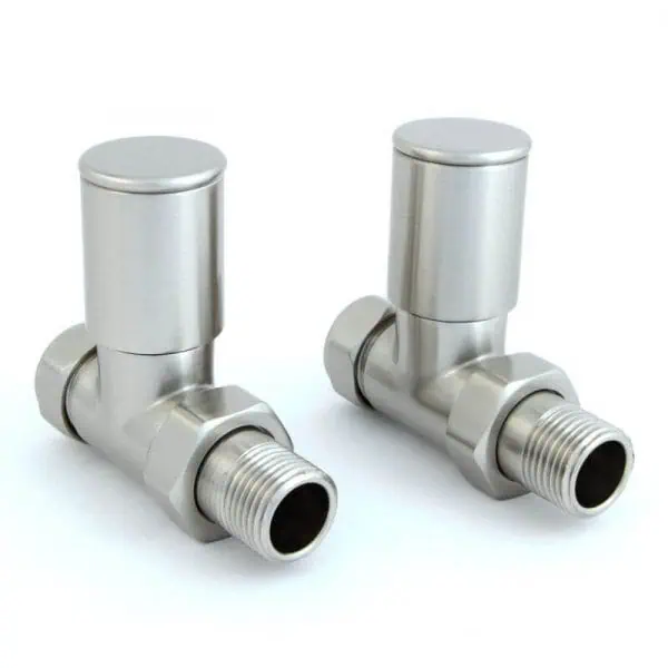 Stainless steel radiator valves for efficient heating system control and durability.