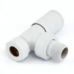 Pipe fitting T-joint for plumbing and water systems.