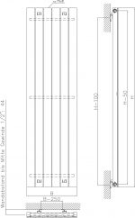 High-quality radiator design drawing for commercial heating solutions at Poshrads.