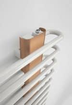 High-quality hospital bedside rail with copper touch protection and integrated call button for patient safety.