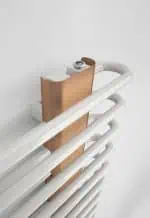 High-quality hospital bedside rail with copper touch protection and integrated call button for patient safety.