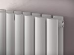 Modern white radiator for central heating systems, sleek and efficient design.