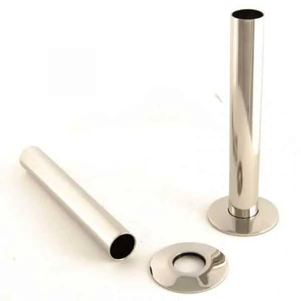 Sleek stainless steel door stopper with wall mounting hardware for home or office use.