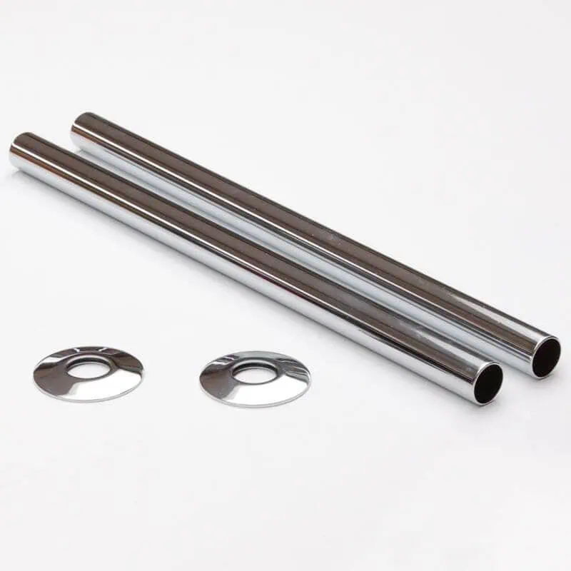 SLEEVE-300-C-ALT_800-1.jpg Stainless steel shower curtain rods with brackets for bathroom upgrade.