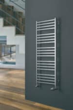 Aluminum towel radiator modern design for bathroom heating.