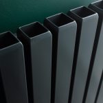 Black modern radiators for stylish heating solutions.