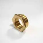 Brass lock nut for plumbing and industrial fittings, high-quality hardware component.