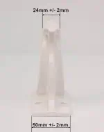 24mm +/- 2mm dental resin post for dental restorations.