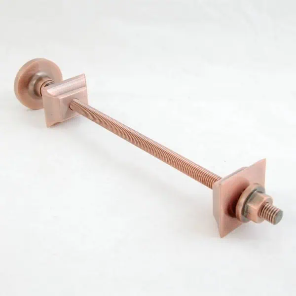 Copper threaded door bolt, secure door latch, high-quality hardware for home safety.