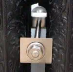High-security padlock for reliable door security and theft prevention.