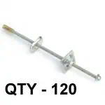 Heavy-duty wall anchor mounting bolt with adjustable components for construction projects.