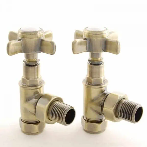 Corrosion-resistant brass radiator valves for efficient home heating systems.