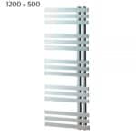 Modern white towel radiator heated towel rail for bathroom heating and drying.