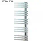 Modern white towel radiator heated towel rail for bathroom heating and drying.