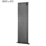 Lightweight portable radiator ideal for small spaces home heating outdoor use black metal design.