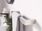 High-quality towel rail in modern bathroom setting.