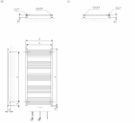 1. Modern electric towel radiator heater for bathroom heating and drying.
