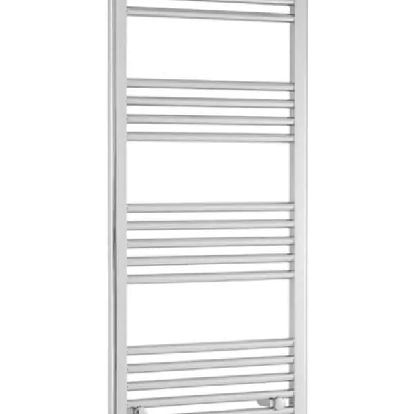 Warm towel radiator, chrome finish, perfect for bathroom heating and drying towels.